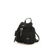 Sac à dos Prada Nylon Backpack en toile noire et cuir noir - 00pp thumbnail