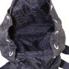 Sac à dos Prada Nylon Backpack en toile noire et cuir noir - Detail D3 thumbnail