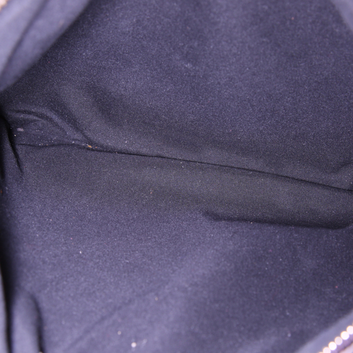 Pochette Fauré Le Page en toile monogram bordeaux et cuir bordeaux - Detail D2