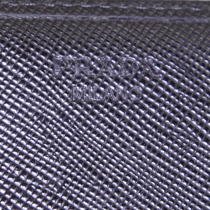 Billetera Prada en cuero saffiano negro - Detail D3