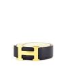 Hermès Ceinture H belt in navy blue togo leather - 00pp thumbnail