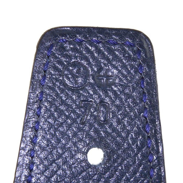 Ceinture Hermès Ceinture H en cuir togo bleu-marine - Detail D2