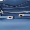 Portafogli Hermès Kelly wallet in pelle Epsom blu - Detail D2 thumbnail