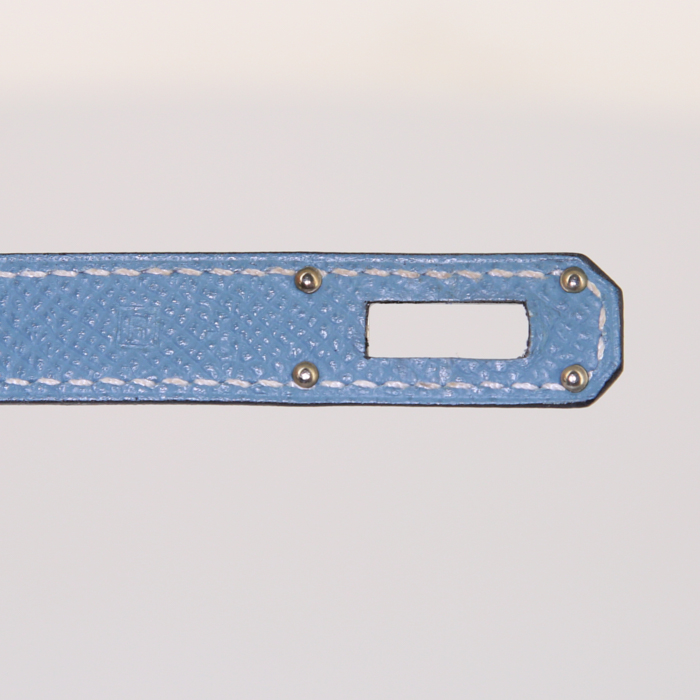 Billetera Hermès Kelly wallet en cuero epsom azul - Detail D4