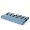 Billetera Hermès Kelly wallet en cuero epsom azul - Detail D5 thumbnail