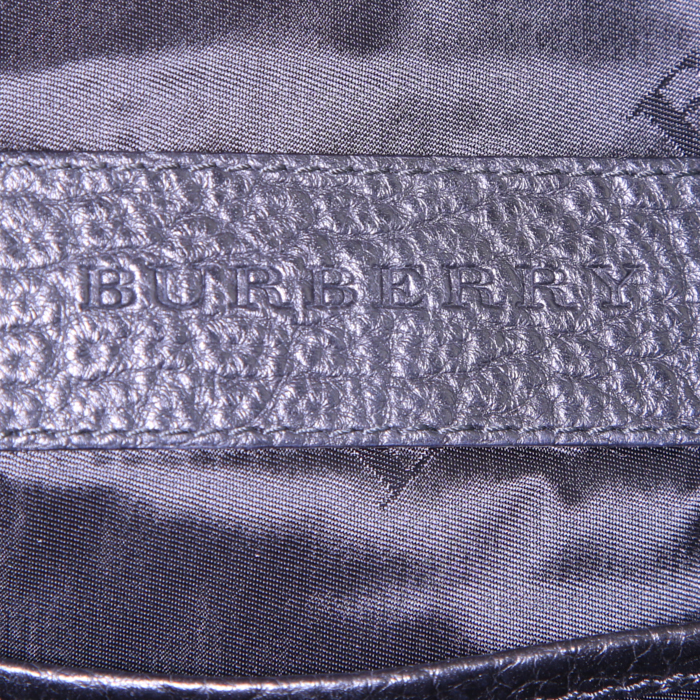Borsa portadocumenti Burberry in pelle martellata nera - Detail D3
