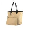 Chanel shopping bag in beige quilted leather and black leather - 00pp thumbnail