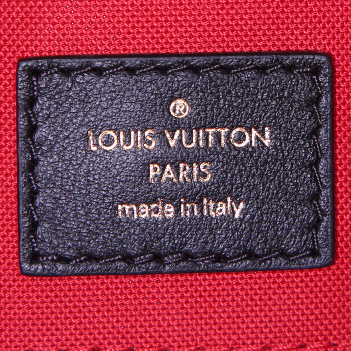 Sac cabas Louis Vuitton Onthego moyen modèle en toile monogram deux tons marron - Detail D4