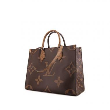 Shopping bag Louis Vuitton Onthego modello medio in tela monogram bicolore marrone