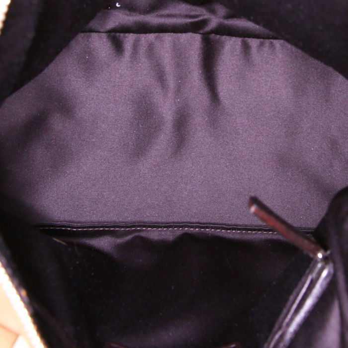 Sac à main Saint Laurent en cuir marron-caramel - Detail D2