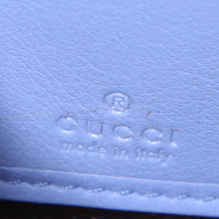 Portefeuille Gucci en cuir bleu - Detail D4