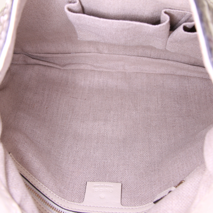 Gucci Jackie handbag in beige python - Detail D3