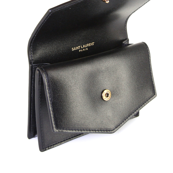 Portafogli Saint Laurent in pelle nera - Detail D1