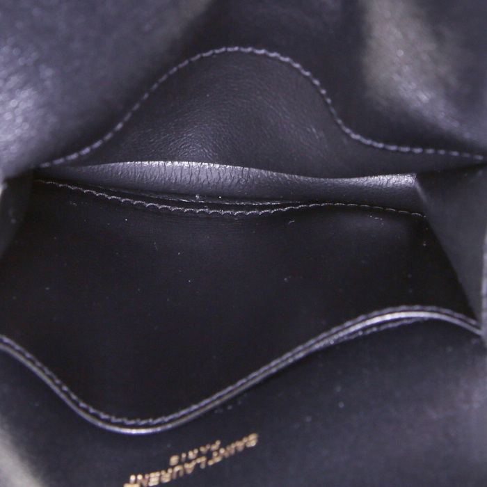 Portefeuille Saint Laurent en cuir noir - Detail D2