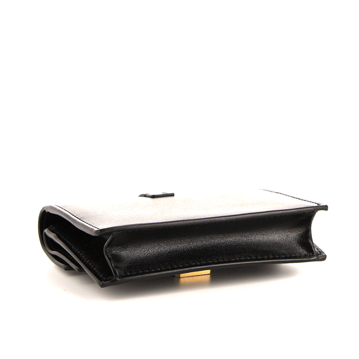 Billetera Saint Laurent en cuero negro - Detail D4