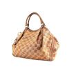 Gucci Sukey handbag in beige monogram canvas and brown leather - 00pp thumbnail