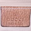 Borsa Gucci in tela monogram beige con motivo e pelle marrone - Detail D3 thumbnail