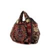 Gucci Babouska handbag in red and black canvas - 00pp thumbnail