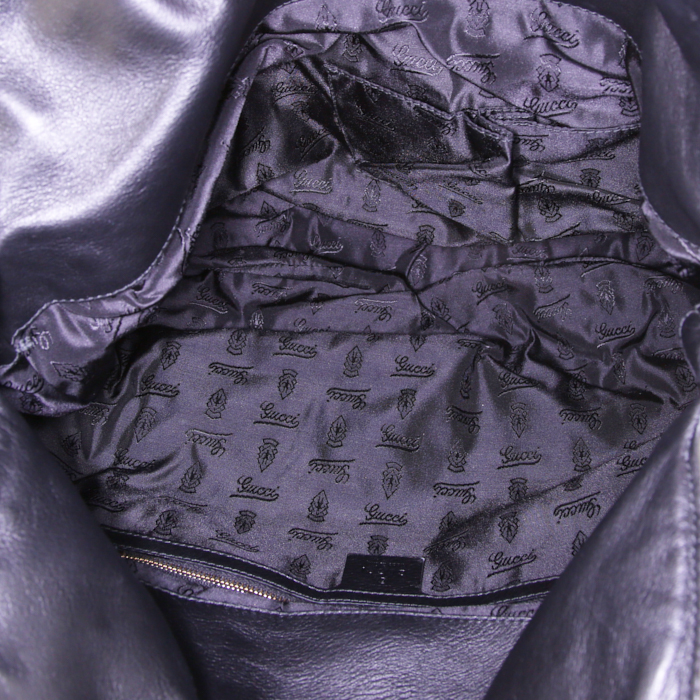 Borsa Gucci in tela rossa e nera con motivo - Detail D2