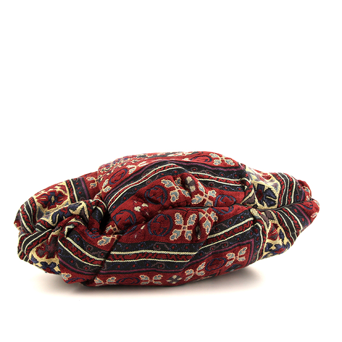 Borsa Gucci in tela rossa e nera con motivo - Detail D4