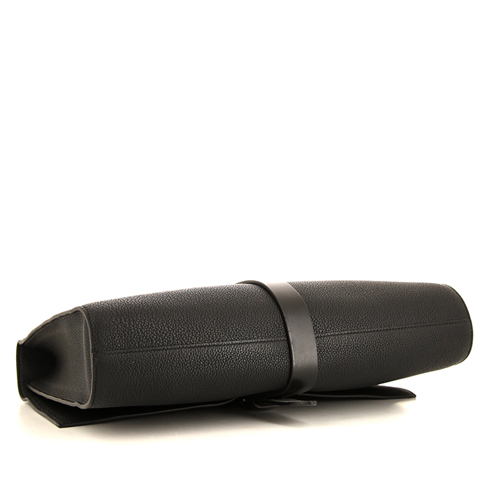 Porte-documents Hermès Étrivière business en cuir togo noir - Detail D4