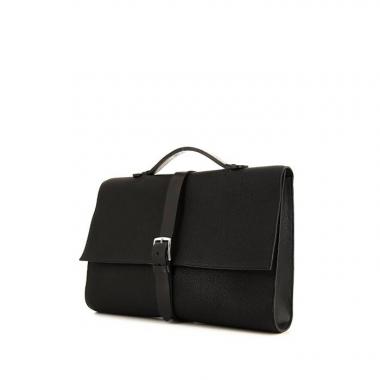 Borsa portadocumenti Hermès Étrivière business in pelle togo nera