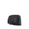 Chanel Vintage handbag in blue quilted leather - 00pp thumbnail