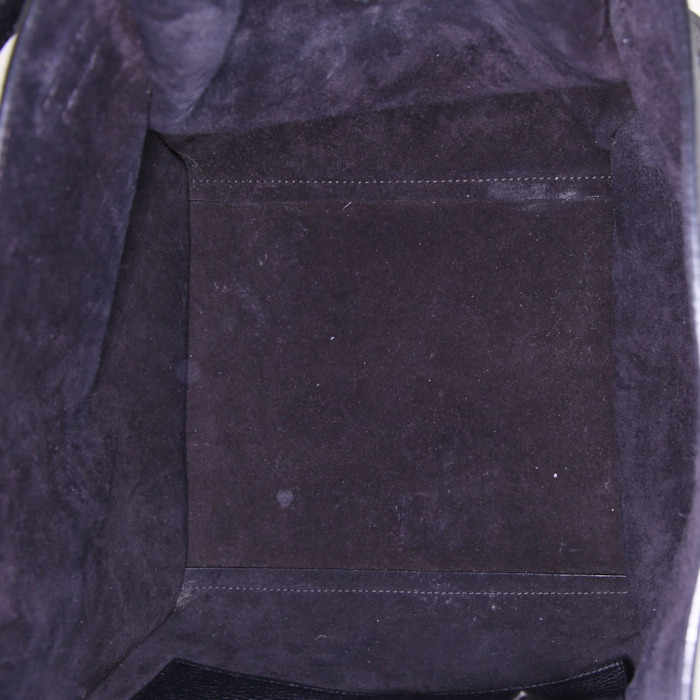 Bolso de mano Celine Big Bag modelo pequeño en cuero granulado negro - Detail D3