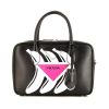 Prada Bowling handbag in black leather - 360 thumbnail