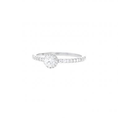 Bague solitaire Messika Joy en or blanc et diamants (diamant central de 0,25 ct)