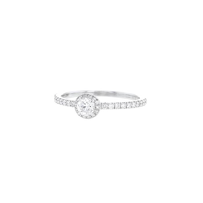 Messika Joy solitaire ring in white gold and diamonds - 00pp