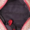 Dior Vintage handbag in beige monogram canvas Oblique and red leather - Detail D2 thumbnail