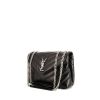 Bolso de mano Saint Laurent Loulou modelo pequeño en cuero acolchado con motivos de espigas negro - 00pp thumbnail