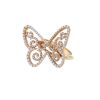 Messika Butterfly Arabesque large model ring in pink gold and diamonds - 00pp thumbnail