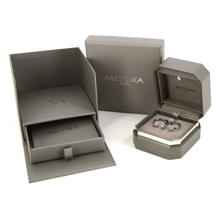 Sortija Messika Double Joy en oro negro y diamantes - Detail D3