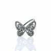 Messika Butterfly Arabesque small model ring in blackened gold and diamonds - 360 thumbnail
