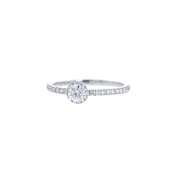 Messika Joy solitaire ring in white gold and diamonds - 00pp