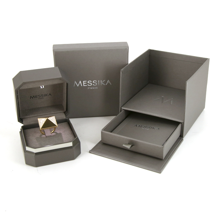 Messika Spiky ring in yellow gold and diamonds - Detail D2