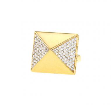 Messika Spiky ring in yellow gold and diamonds