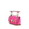 Bolso de mano Valentino Rockstud mini en cuero acolchado rosa - 00pp thumbnail
