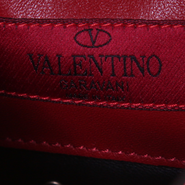 Sac à main Valentino Rockstud mini en cuir matelassé rose - Detail D4