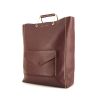 Celine Cabas shopping bag in burgundy leather - 00pp thumbnail
