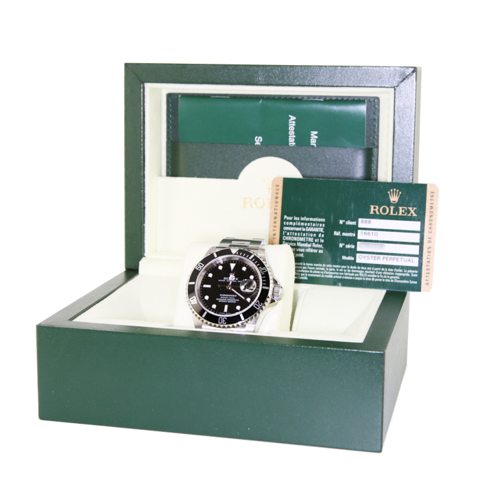 Montre Rolex Submariner Date en acier Ref :  16610T Vers  2007 - Detail D2