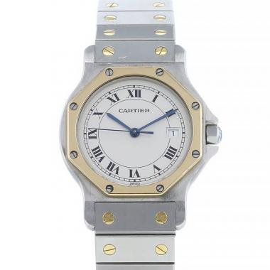Cartier Santos watch in gold and stainless steel Ref:  187902 Circa  1990