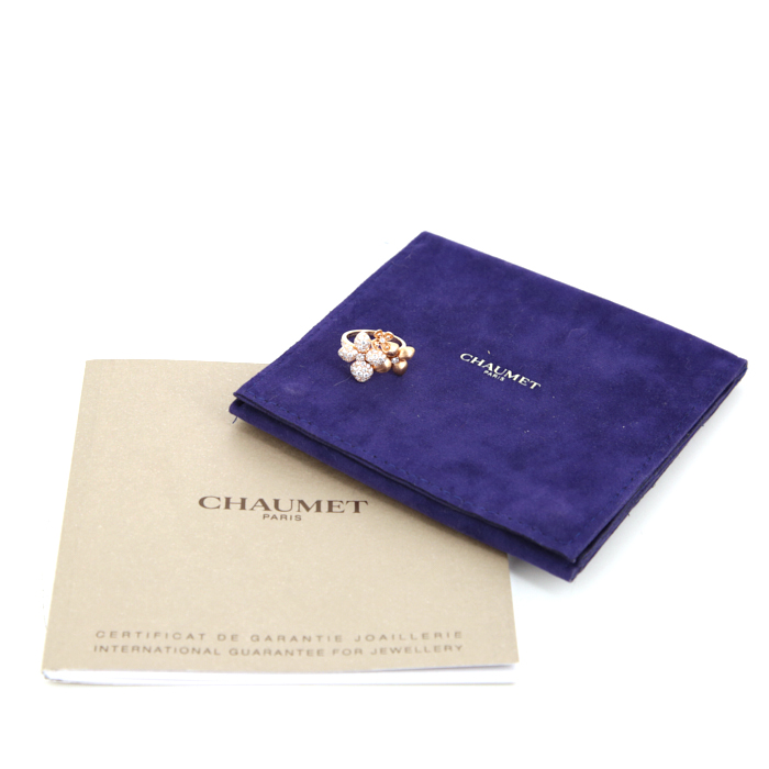 Chaumet Hortensia Astres ring in pink gold and diamonds - Detail D2