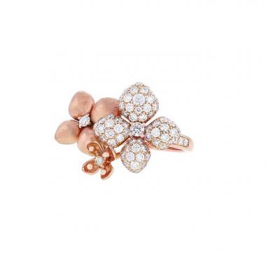 Anello Chaumet Hortensia Astres in oro rosa e diamanti