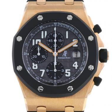 Reloj Audemars Piguet Royal Oak Offshore de oro rosa y caucho Ref :  25940 Circa  2010