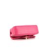 Borsa a tracolla Chanel Mini Timeless in pelle trapuntata a zigzag rosa con motivo a spina di pesce - Detail D4 thumbnail