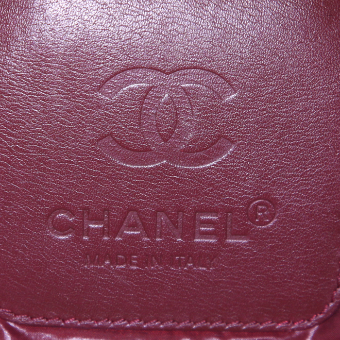 Chanel shopping bag Coco Cocoon in black quilted canvas and black leather - Detail D3