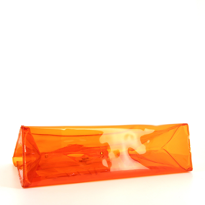 Hermès handbag in orange vinyl - Detail D3